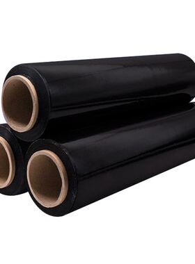 新品pe拉伸膜包装膜黑色缠绕膜打包膜工业用 50cTm保鲜膜塑料薄u.