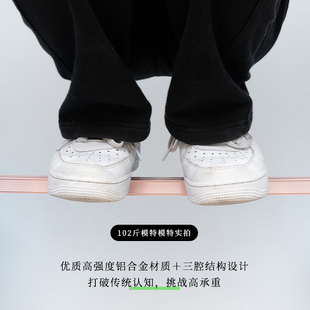 橘喵床帘宿舍上下铺可伸缩u型轨道支架不锈钢寝室学生加厚双轨道
