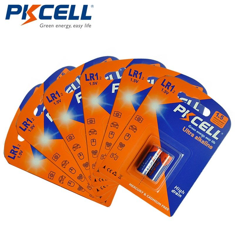 12pcs/6cards 1.5V Alkaline Battery N Size LR1 E90 MN9100 91