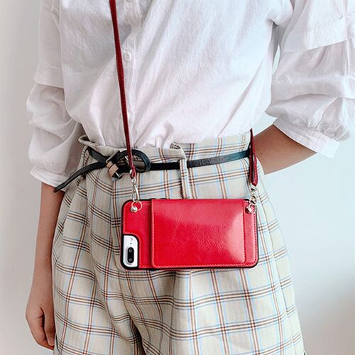 Wallet phone case with strap for Samsung Galaxy S9 S10E S20