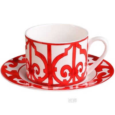 Classic European Bone China Coffee Cups and Saucers Tablewar