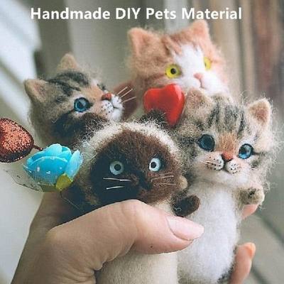 推荐1pc Handmade Pets Material DIY Wool Felt Poke Doll Creat