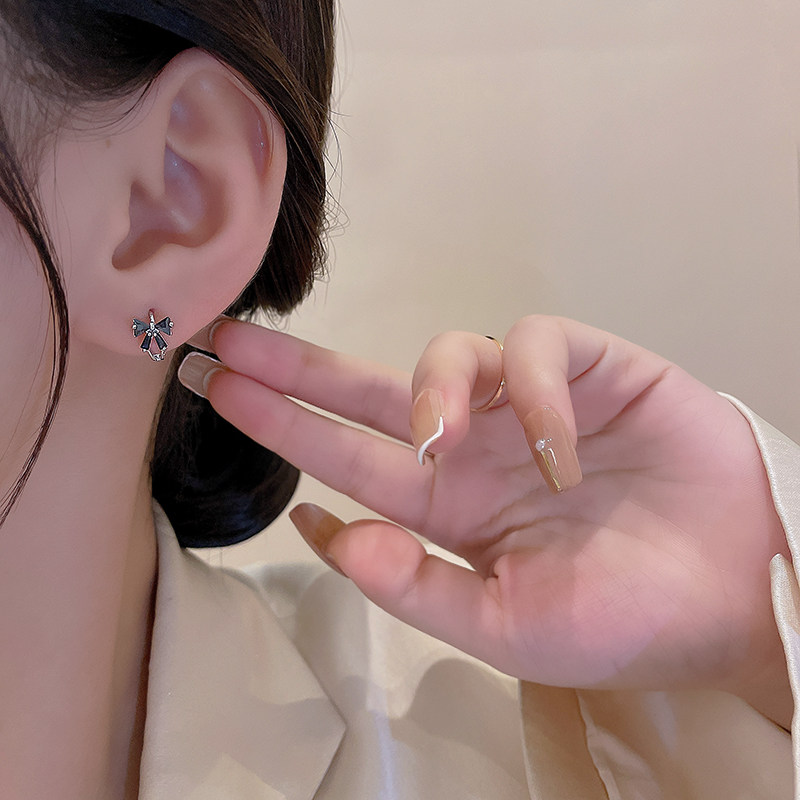 新品蝴蝶结耳扣女2023年新款潮气质名媛高级感耳环时尚轻奢百搭耳