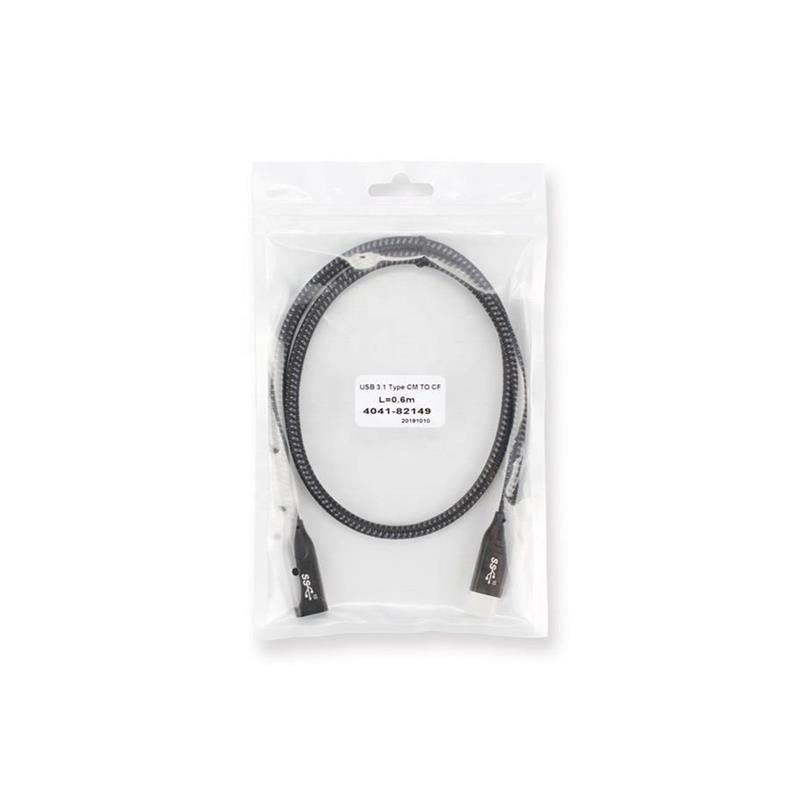 30cm/60cm Type C Extension Cable USB 3.1 Gen2 Braided Male
