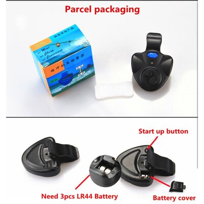 Electronic Fish Bite Alarm LED Light Fishing Rod Bell Rod Cl