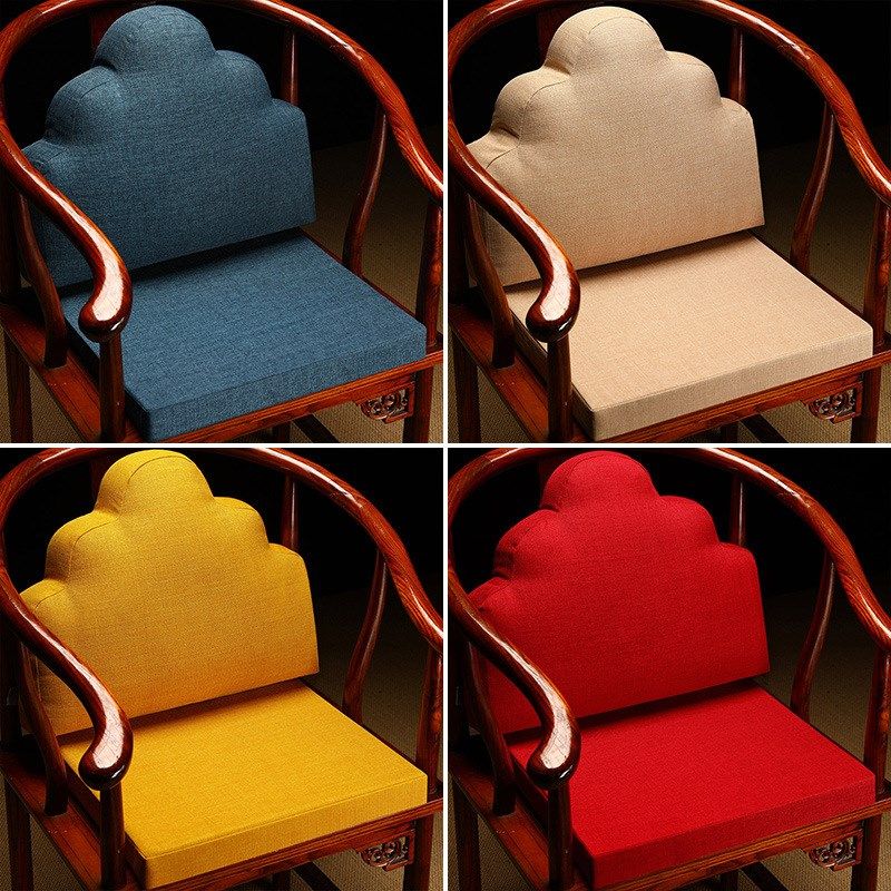 茶椅垫坐垫新中式沙发垫太师椅靠垫F一体实木圈椅座垫罗汉床靠山