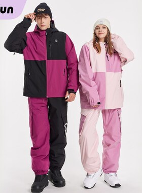 酷峰滑雪服套装女男新款小众情侣雪衣雪裤单板双板装备防水款