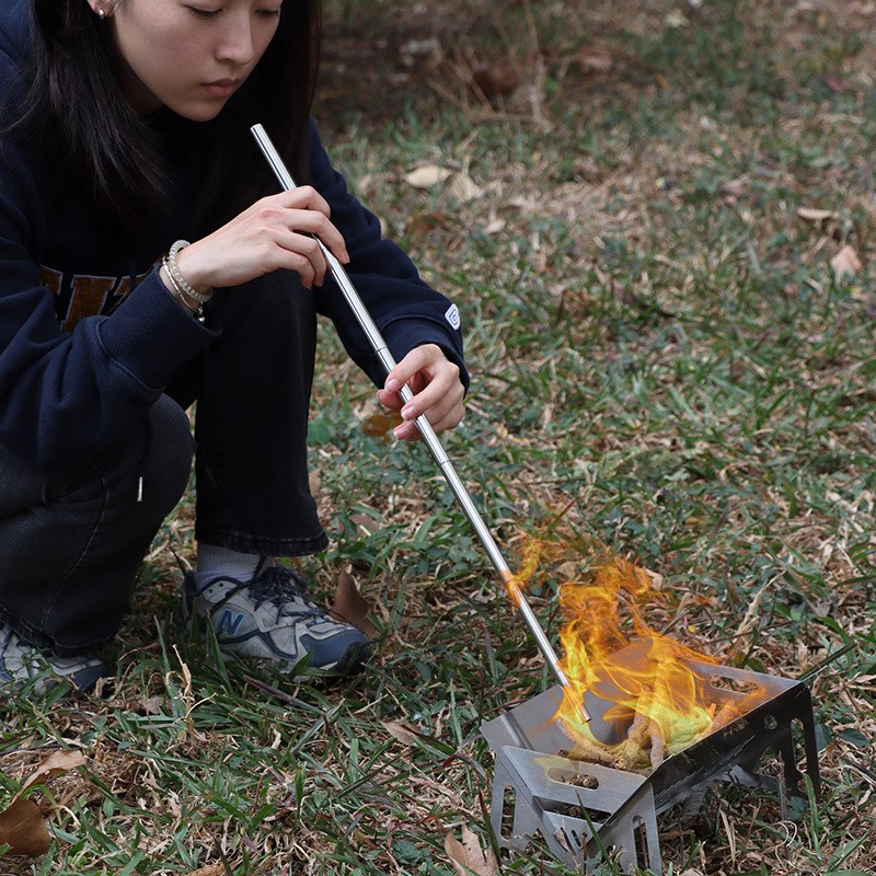 不锈钢吹火管 野营吹火筒 户外野炊 生火可伸缩吹火棒 伸缩吸管