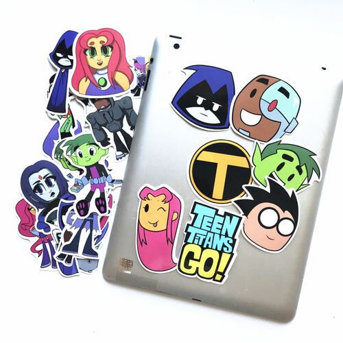 26Pcs/lot American Comic Teen Titans Go ers  Snowboard Lapto