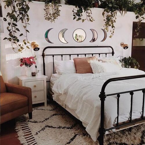 Mirrors Wall-Decoration Phase-Wall-Sticker Moonphase Decals