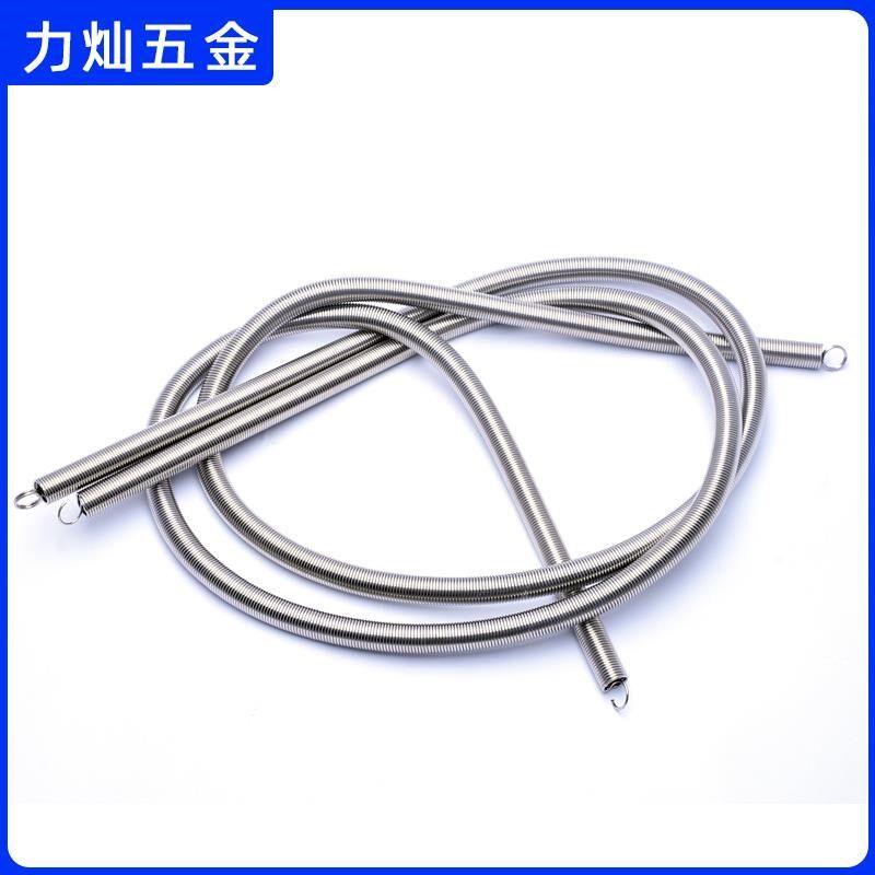 线径1.2-304不锈钢拉簧 护套弹簧 保护套簧N1米长闭口钩拉伸拉力