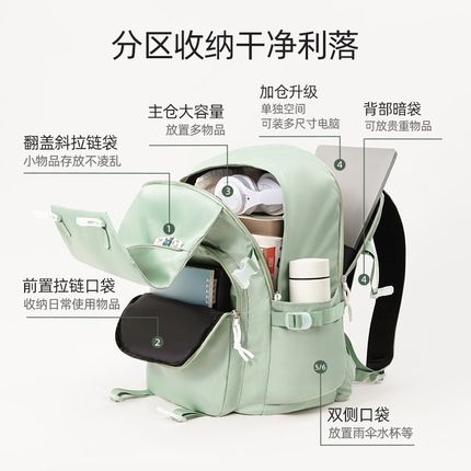 双肩包女大容量书包男大学生上课通勤放电脑包16寸笔记本旅行背包