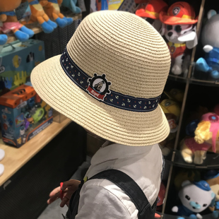 儿童草帽男童大檐遮阳帽亲子帽母子沙滩帽出游宝宝凉帽小孩太阳帽