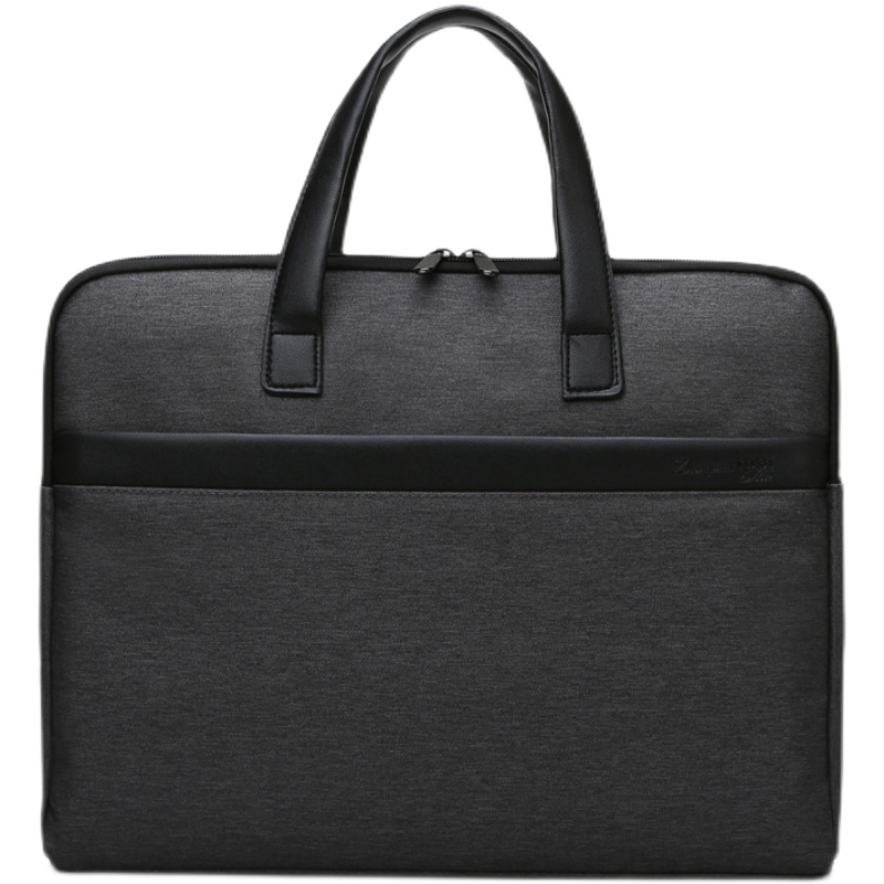 公文手提包商务电脑办公会议档案文件D资料袋男女帆布印字定制log