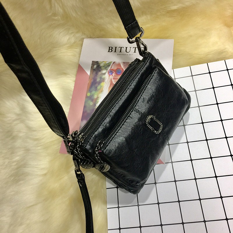 软皮小包包女斜挎2020新款多层包包女士手包手挽包女洋气百搭小包