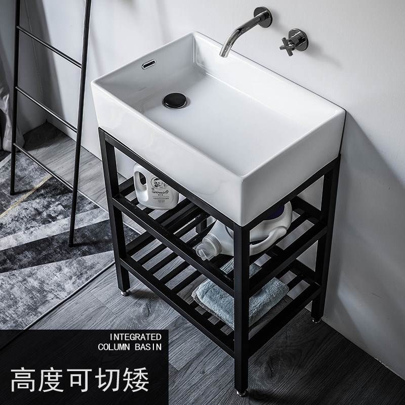 不带龙头孔无孔洗k手盆陶瓷落地式加深洗脸盆洗头女生也能自己安