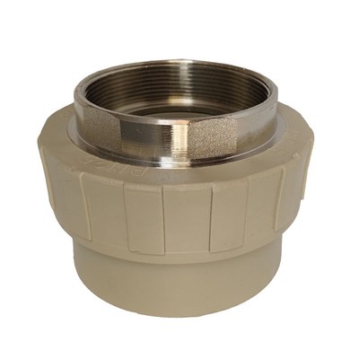 PPR铜内牙直通直接2寸半3寸4寸75/90/110普通PPR浅灰色铜内丝直