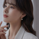 Dorob朵兰 「蕙质尽美」小众设计感高级耳坠气质黑色冷性风耳环