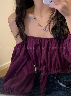 现货爱心锆e石碎银子串珠项链女夏高级感y2k千禧风甜酷辣妹锁骨链
