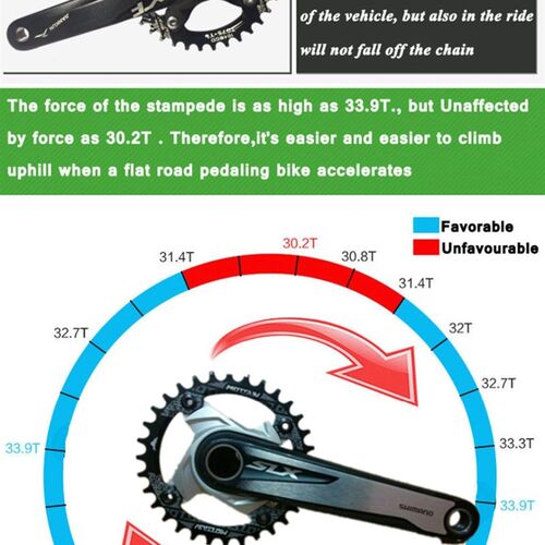 MOTSV Bicycle Crank 104BCD Oval 32T 34T 36T 38T Chainring Na