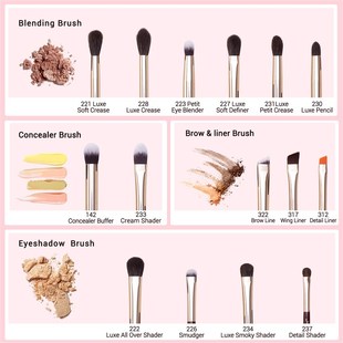 Natural Brushes Jessup brush Eye Makeup 推荐 15pcs Synth Set