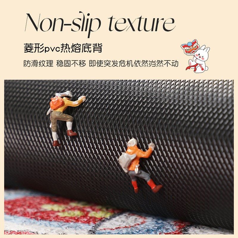 兔年地垫入户门垫新年红色喜庆进门地毯家用玄关门口水洗防滑垫子,居家布艺,入户地垫,淘宝优惠券,粉丝福利购,淘宝优惠卷