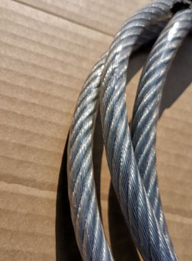 涂塑包塑皮钢丝绳索具吊具起重镀锌压制钢丝绳推车锁车246810mm粗
