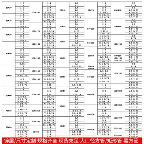 天津友发镀锌方管钢材无缝方管热镀锌矩形管黑方通40×Y60方钢型