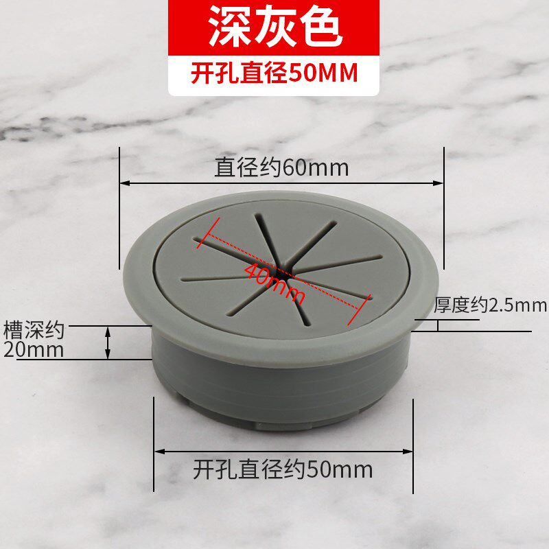 小众高货电脑办公桌圆形穿线孔盖板桌面走线盒书桌装饰圈电视柜穿