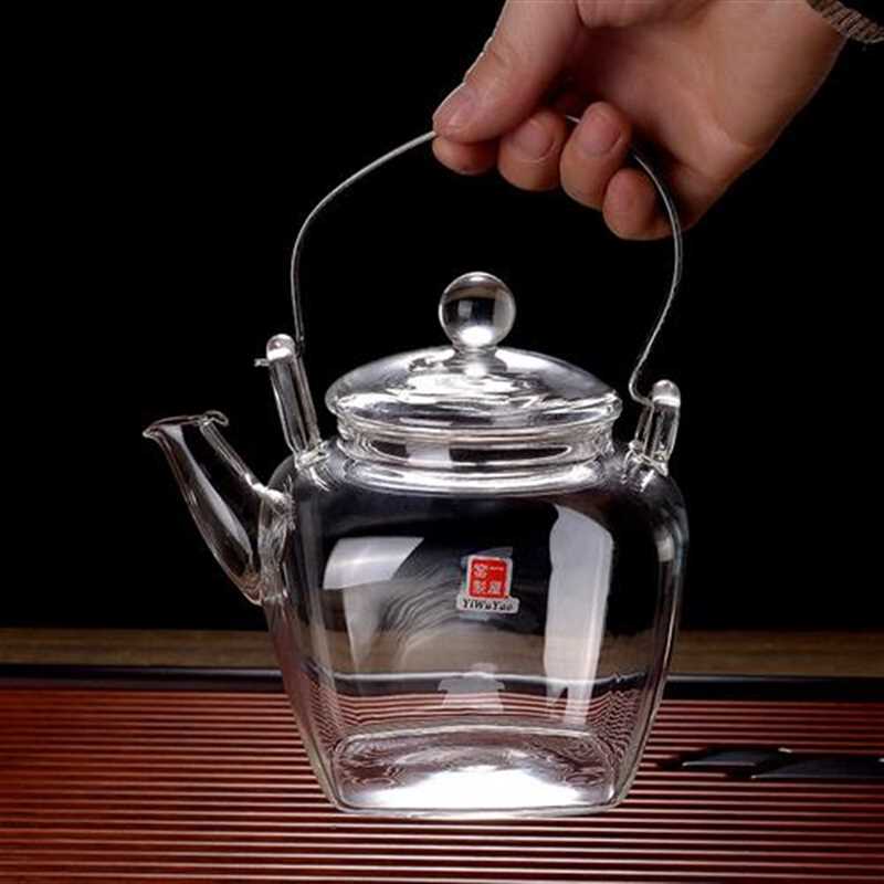 热销璃拉派 提屋窑玻璃一梁壶加厚耐热玻努功夫茶具大泡煮茶壶手