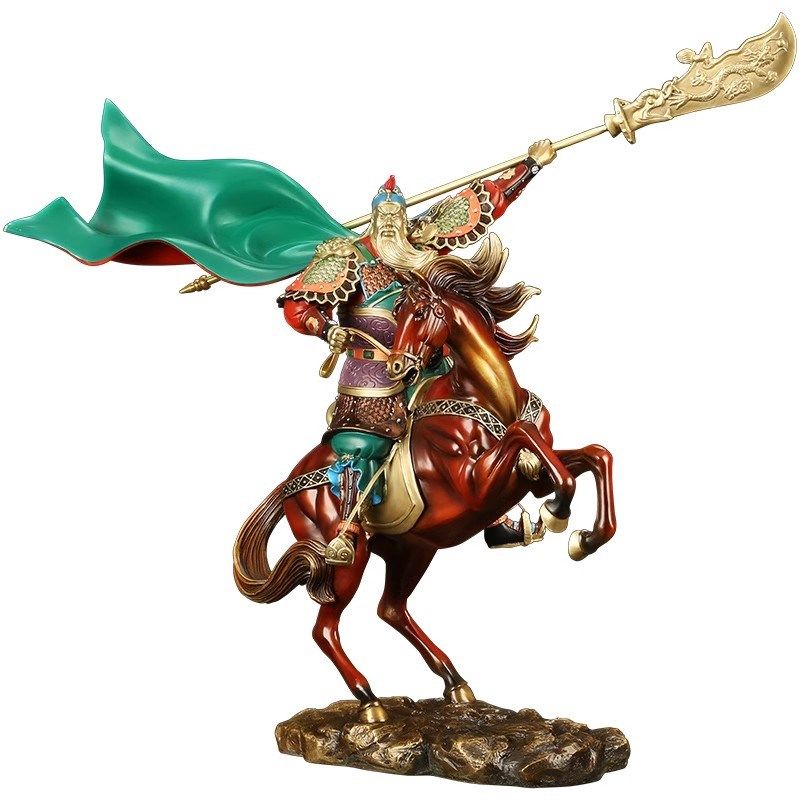 威弗列德无往不胜铜关公摆件武财神骑马关羽公司办公开业礼品 - 实物图