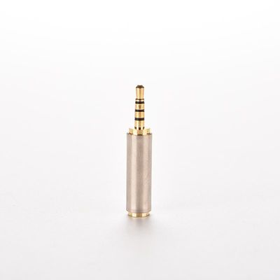 2pcs Gold 2.5 Mm Male To 3.5 Mm Female Audio Stereo Adapter