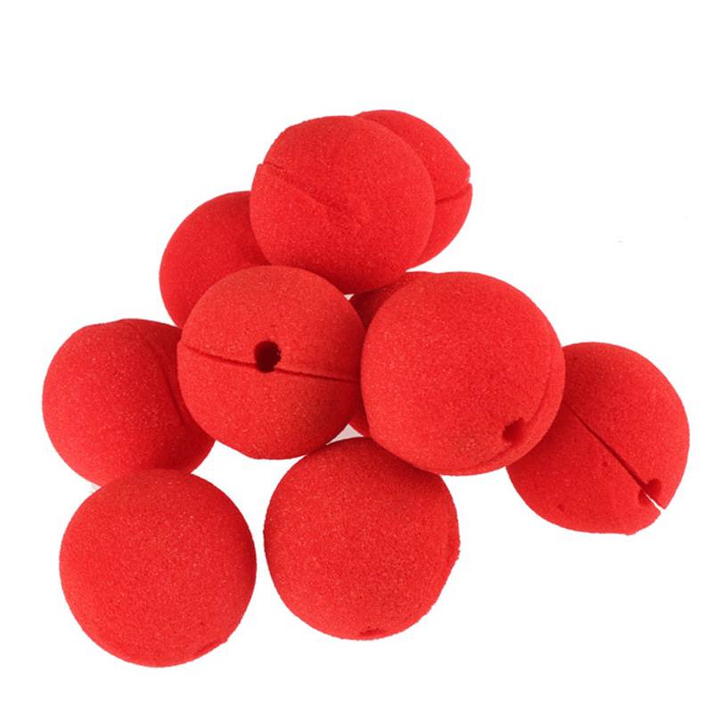 极速10pcs adorable red ball sponge clown nose for party wedd