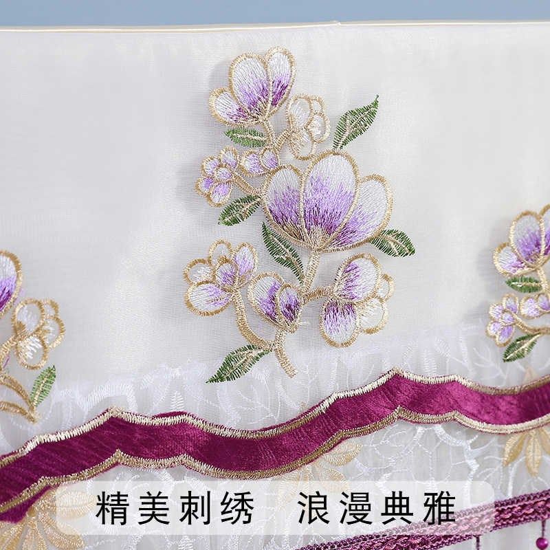 液晶电视机防尘罩蕾丝55寸65寸70寸75简约现代挂式曲面台式盖布巾