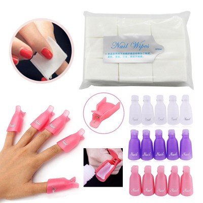 Addfavor Clip Tissues Nail-Tool-Set Polish-Removal-Holder Wi