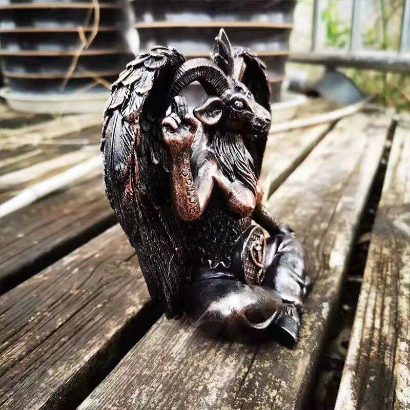 跨境山羊神d像雕塑摆件神像装饰品摆件家居信仰神灵黑山羊撒旦摆