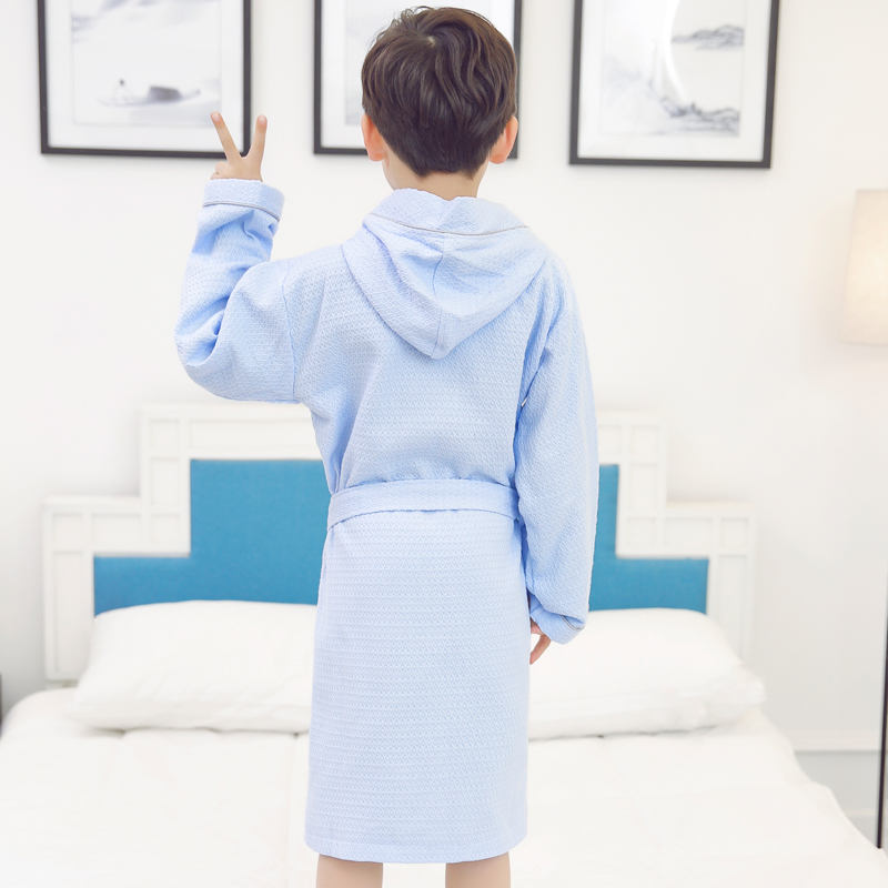 儿童浴袍吸水带帽薄款男孩夏季洗澡F浴衣速干春秋女孩小孩睡袍
