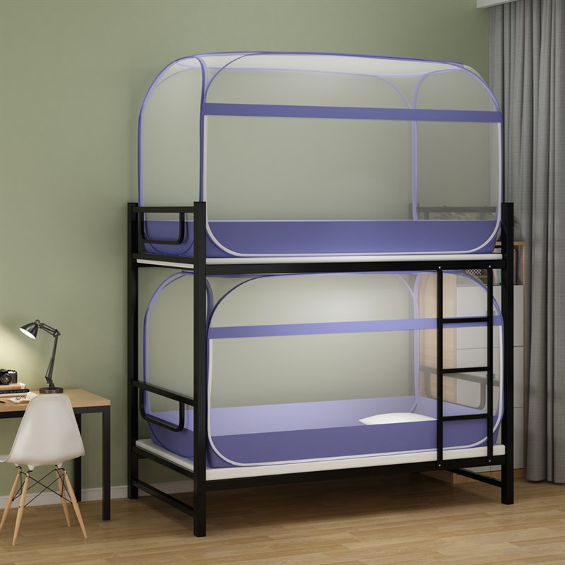 蚊帐蒙古包免安装学生宿舍0.9m下铺单人1.0M上铺1U.2米子母床蚊帐