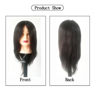 Mannequin Head Salon  Real Hair Natural Black Hair Train
