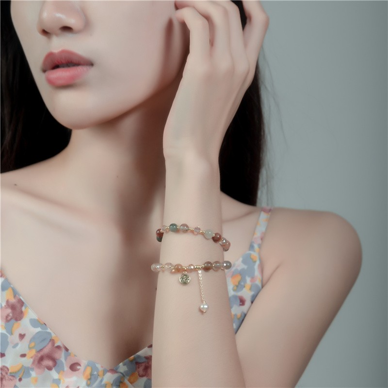 小众高货十里间【高货·发晶双层手链/项链】天然水晶矿石甜美小