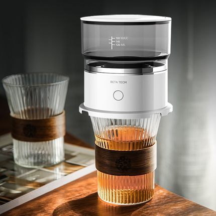 欧烹电动咖啡机 迷你小型全自动手冲咖啡器具便携式家用过滤滤杯