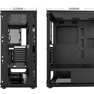 X99双路主板 X79 高端游戏电脑机箱钢化玻璃侧透机箱支持E ATX