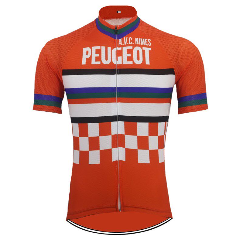 速发retro mens cycling jersey 2020 suimmer orange racing bi