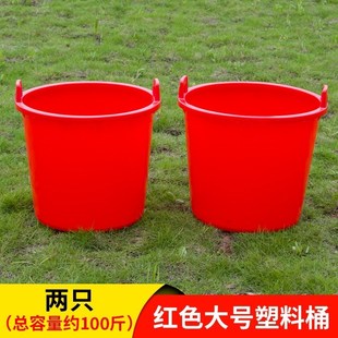 家用老式农用挑粪桶浇菜大水桶牛筋塑料加厚熟胶尿桶双耳担水桶