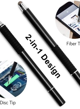 niversal 2 in 1 Fiber Stylus Pen Drawing Tablet Pens Capacit