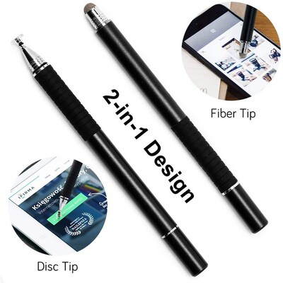 niversal 2 in 1 Fiber Stylus Pen Drawing Tablet Pens Capacit