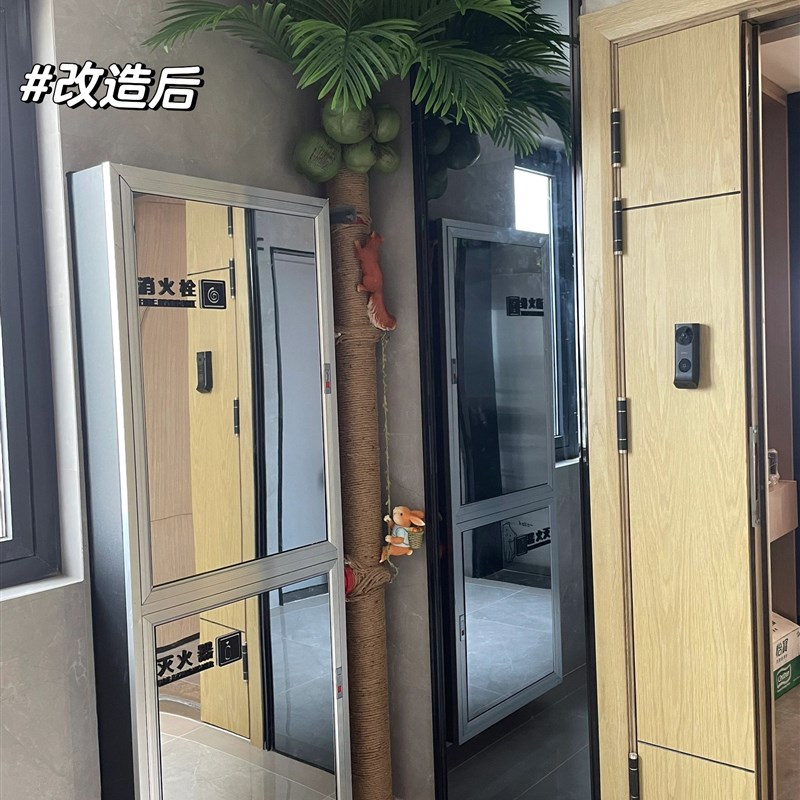 阳台下水管遮挡装饰仿真绿植树叶椰果消防管道遮丑美化包管椰子树