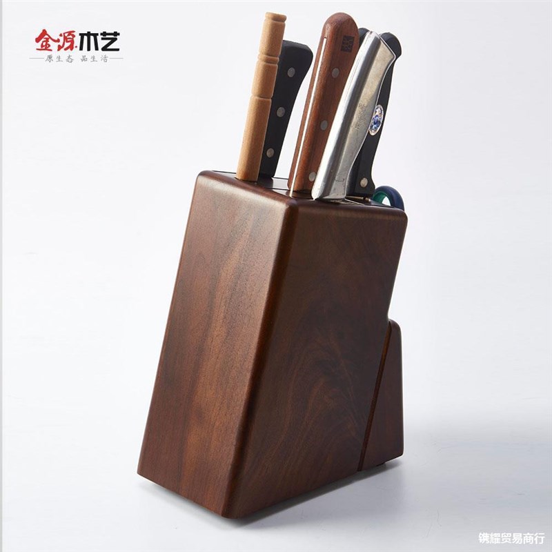 直放刀具架子厨房用品刀架刀座木质多功能厨具置物架家用菜刀架