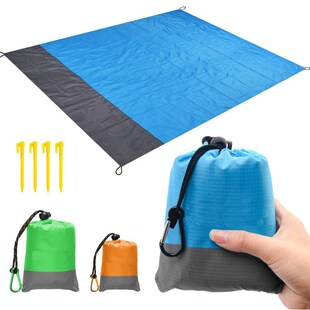 Outdoor Fre Picnic Beach Camping Sand Blanket Mat Pocket