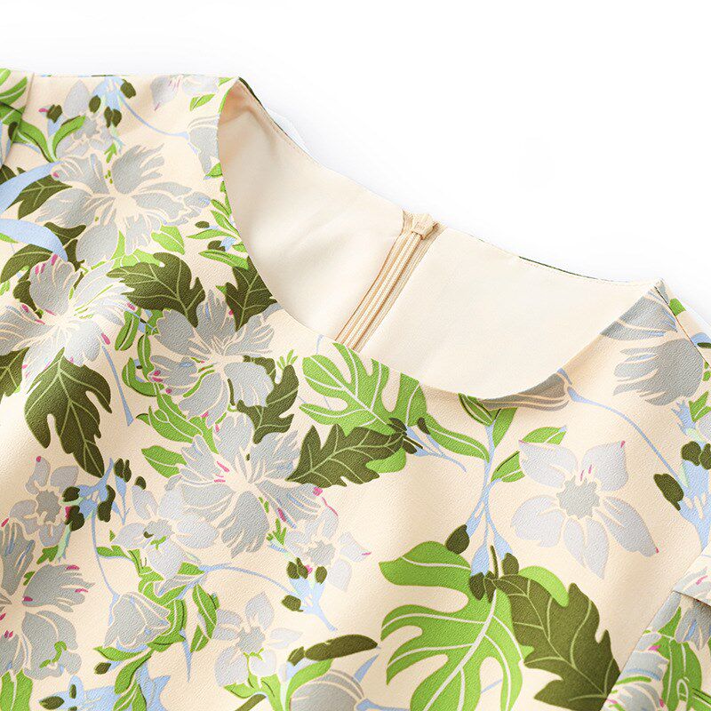 微笑女神 深圳南油法式优雅女人味浪漫印花双绉雪纺连衣裙子女装,模玩/动漫/周边/娃圈三坑/桌游,lolita洛丽塔连衣裙,淘宝优惠券,粉丝福利购,淘宝优惠卷